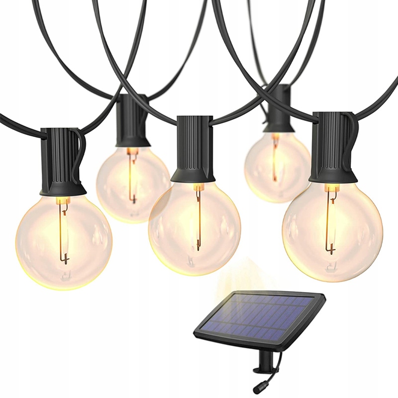 

Girlanda Solarna Lampki Ogrodowe 5,5m 10 żarówek