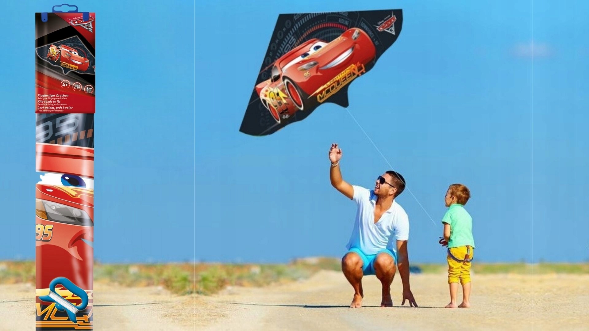 Latawiec dla dzieci kolorowy lekki wytrzymały super zabawa fun dla dziecka Bohater Cars