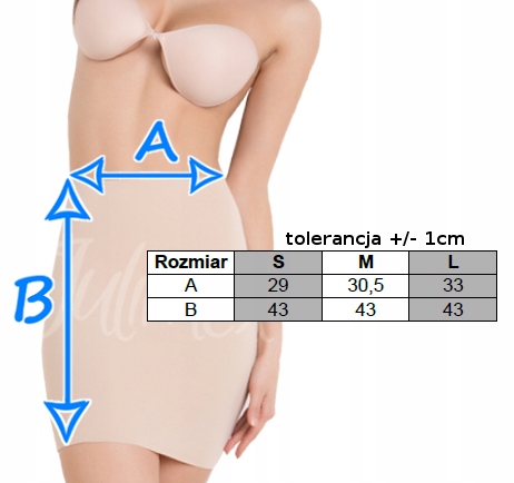 PÓŁHALKA Shapewear model 220 JULIMEX invisible XXL Wzór dominujący bez wzoru