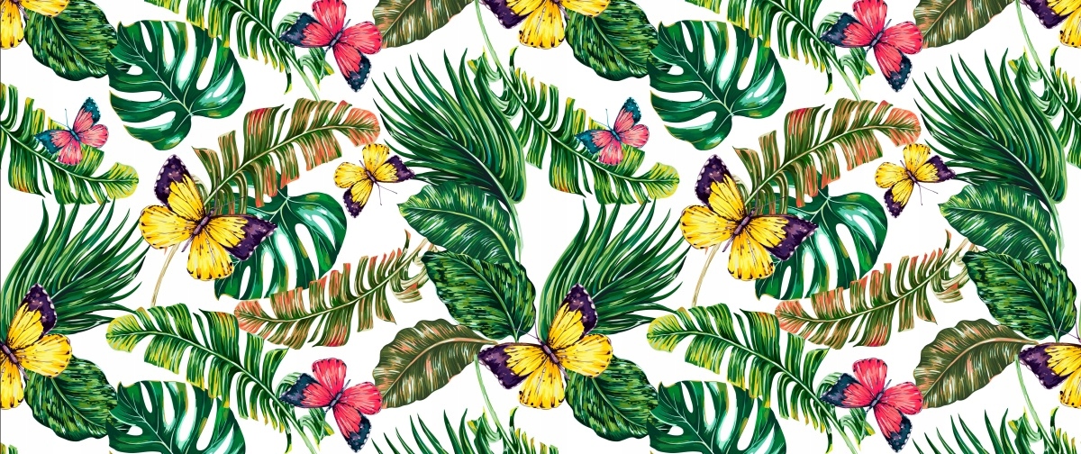 

Fototapeta Flizelinowa Liście Motyle 250x104