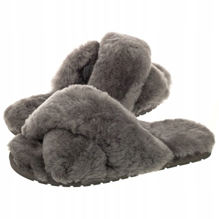 Dámské zateplené Sandále Emu Australia Mayberry Charcoal W11573 Šedé