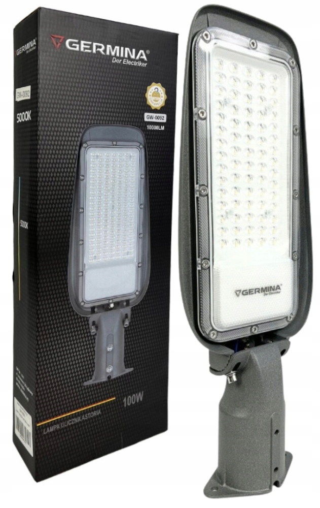 Lampa uliczna 100 W 10000 lm zasilanie sieciowe Liczba punktów światła więcej niż 12