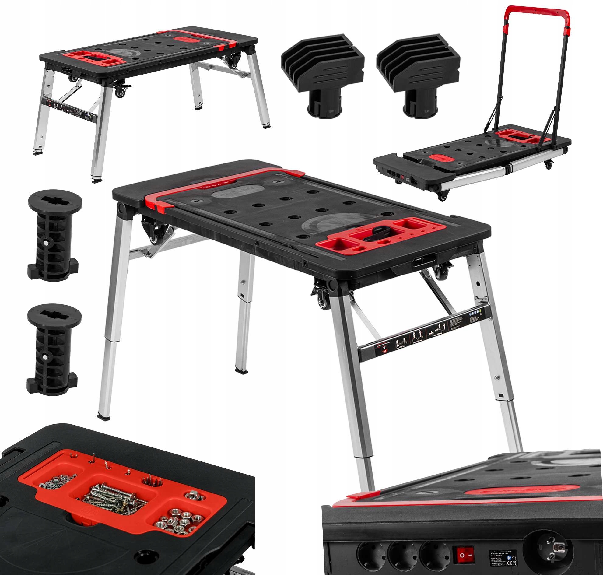 Pracovní stůl skládací vozík 7v1 1390x590x780 mm Proline 62001