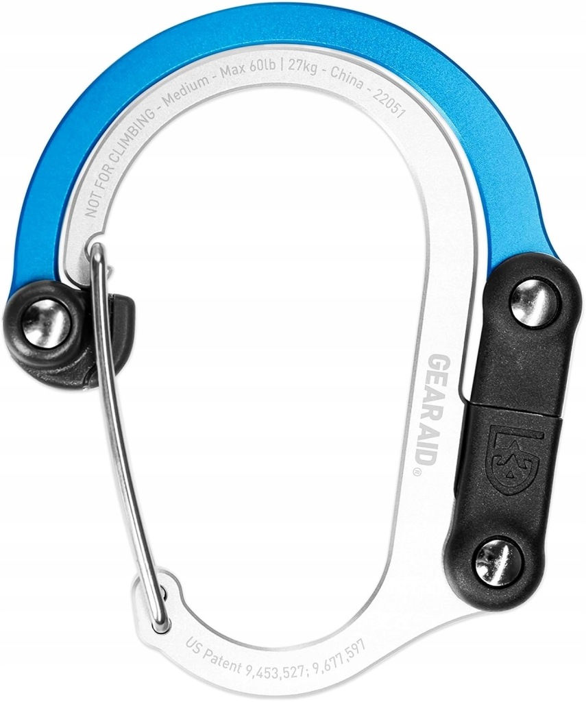 GearAid uniwersalny karabińczyk HeroClip Blue Steel Medium
