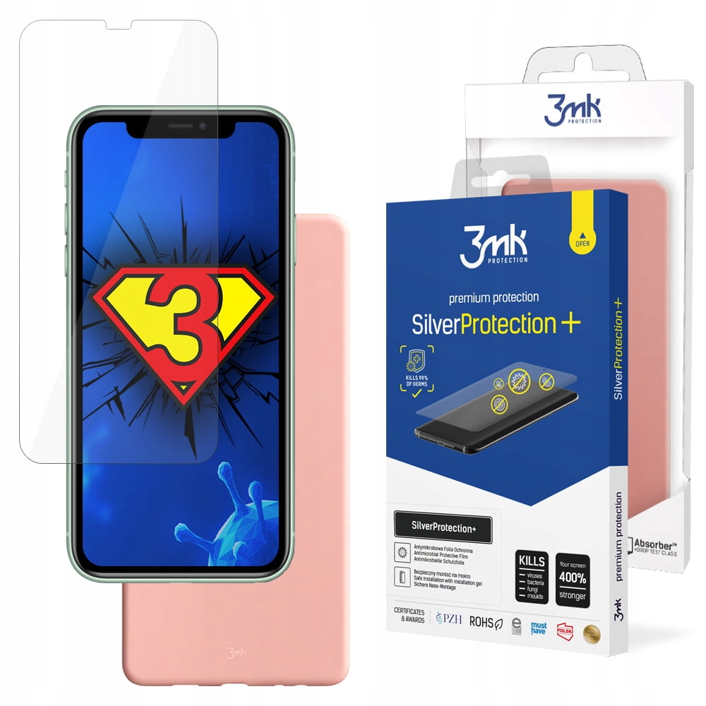 

Różowe odporne Etui Case + Folia do iPhone Xr 3mk