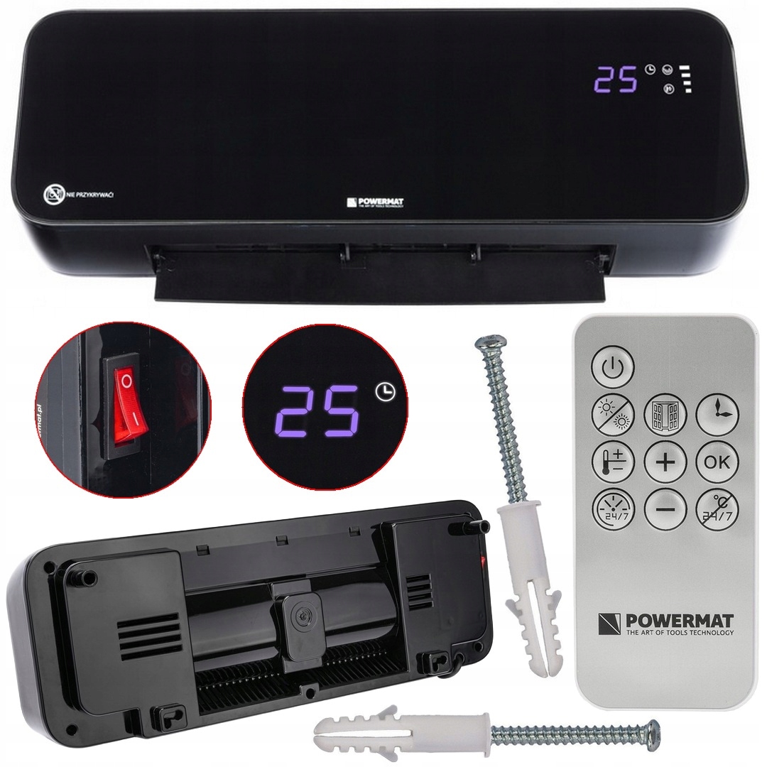 Keramický Ohřívač Vzduchová Clona Termoventilátor 2000W LCD