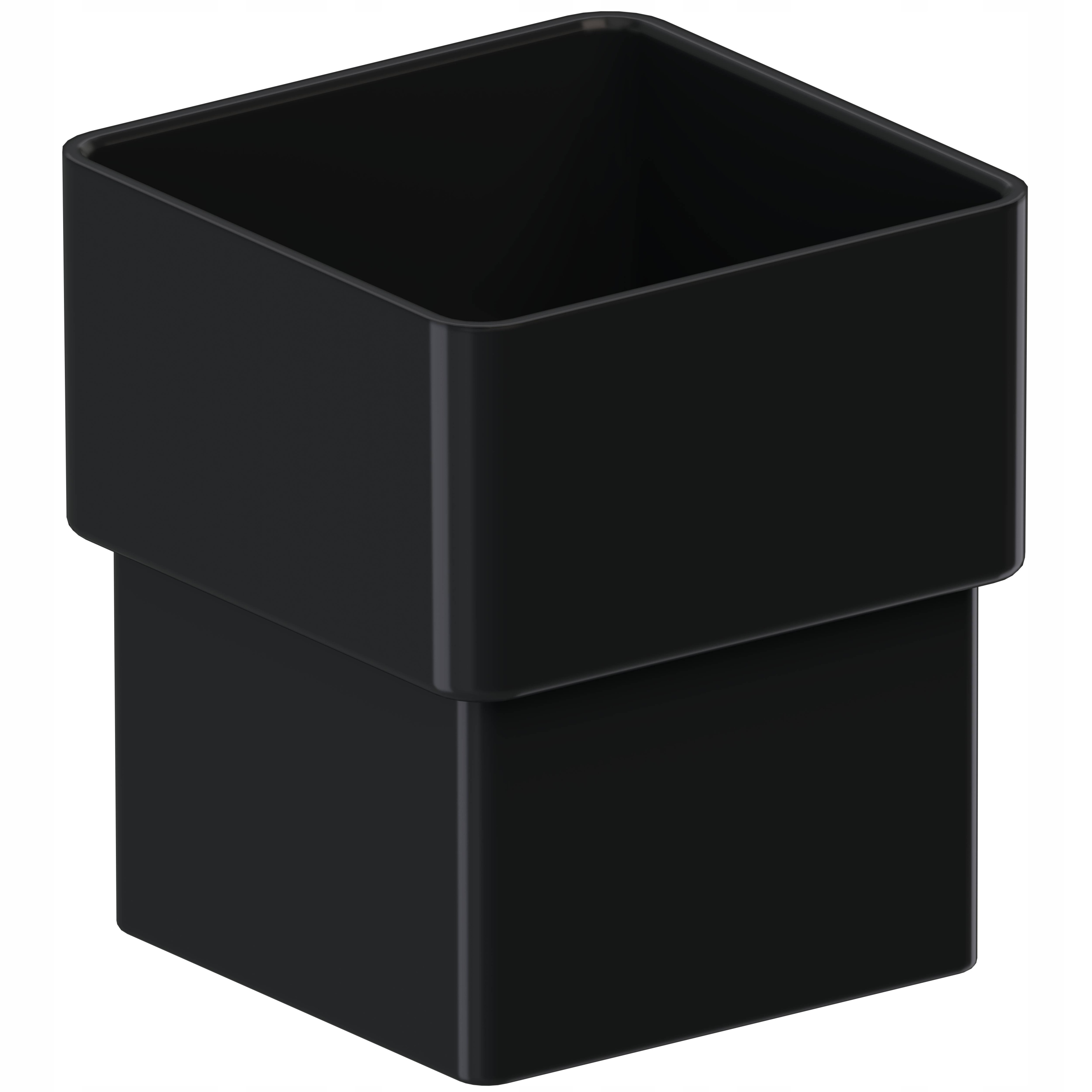 KROP PVC ZŁĄCZKA-MUFA Rura Kwadratowa fi 80 CZARNA