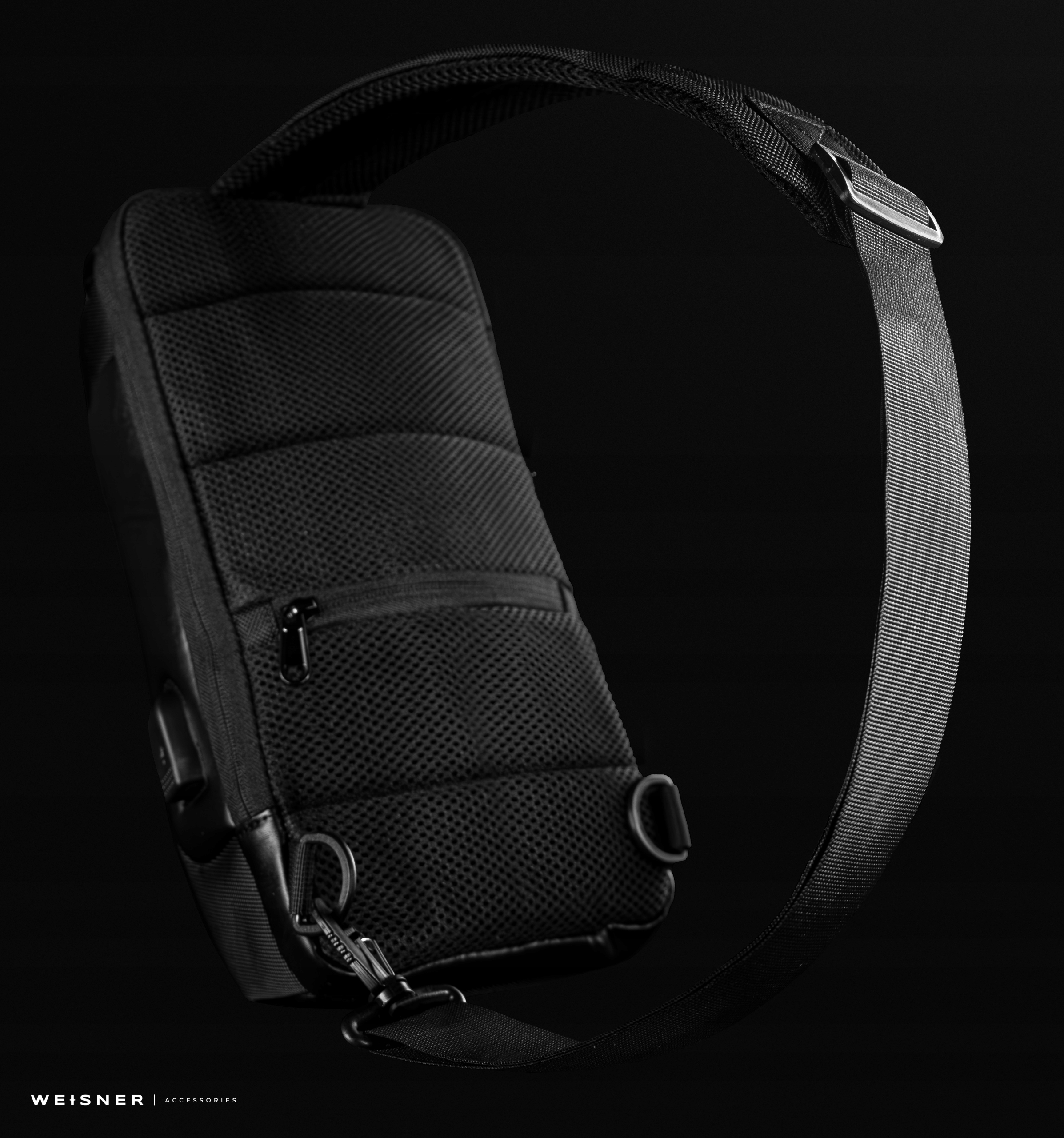 SASZETKA TORBA NA RAMIĘ MĘSKA NERKA PLECAK BOX USB Wzór dominujący bez wzoru