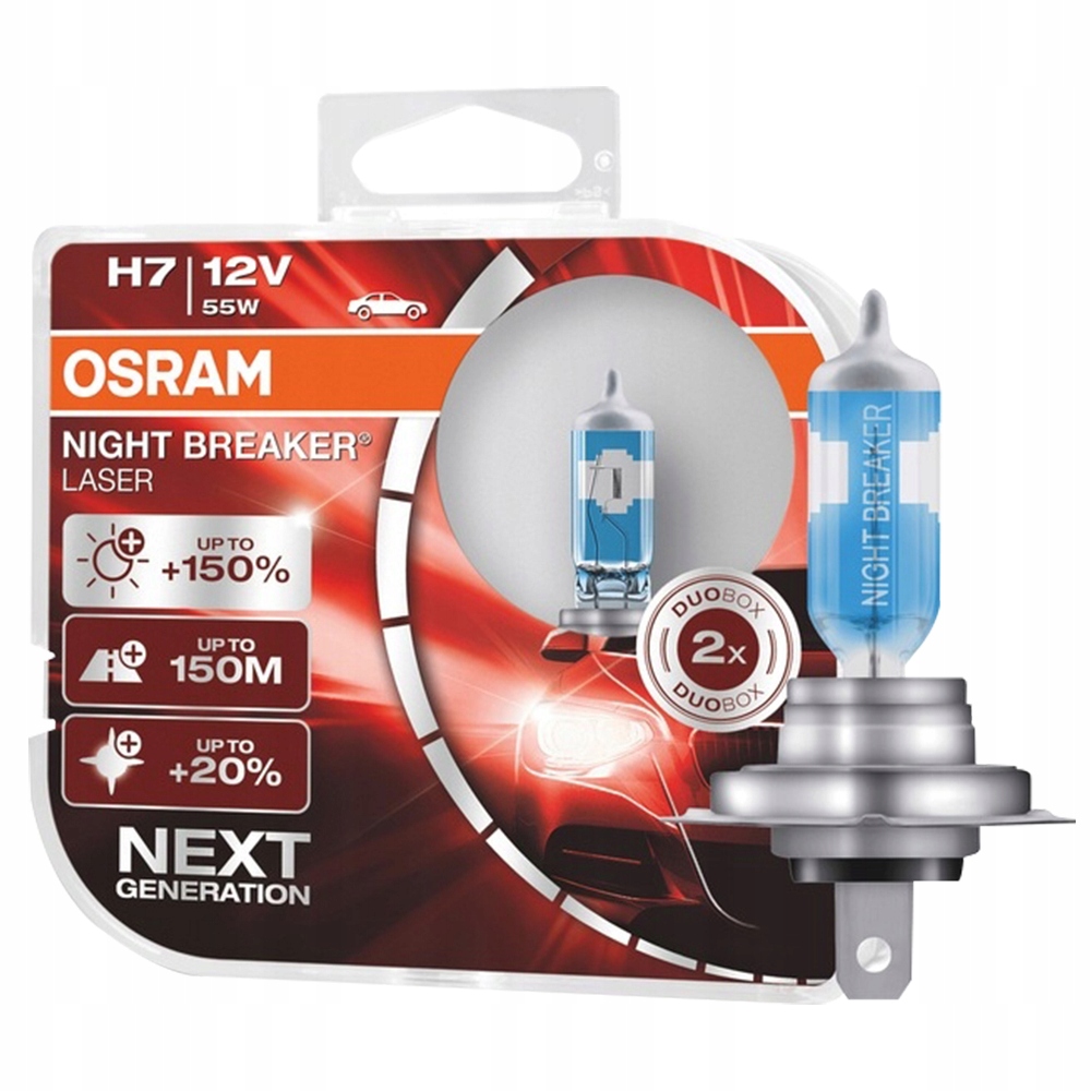 

Żarówki Osram H7 Night Breaker Laser +150% +150m