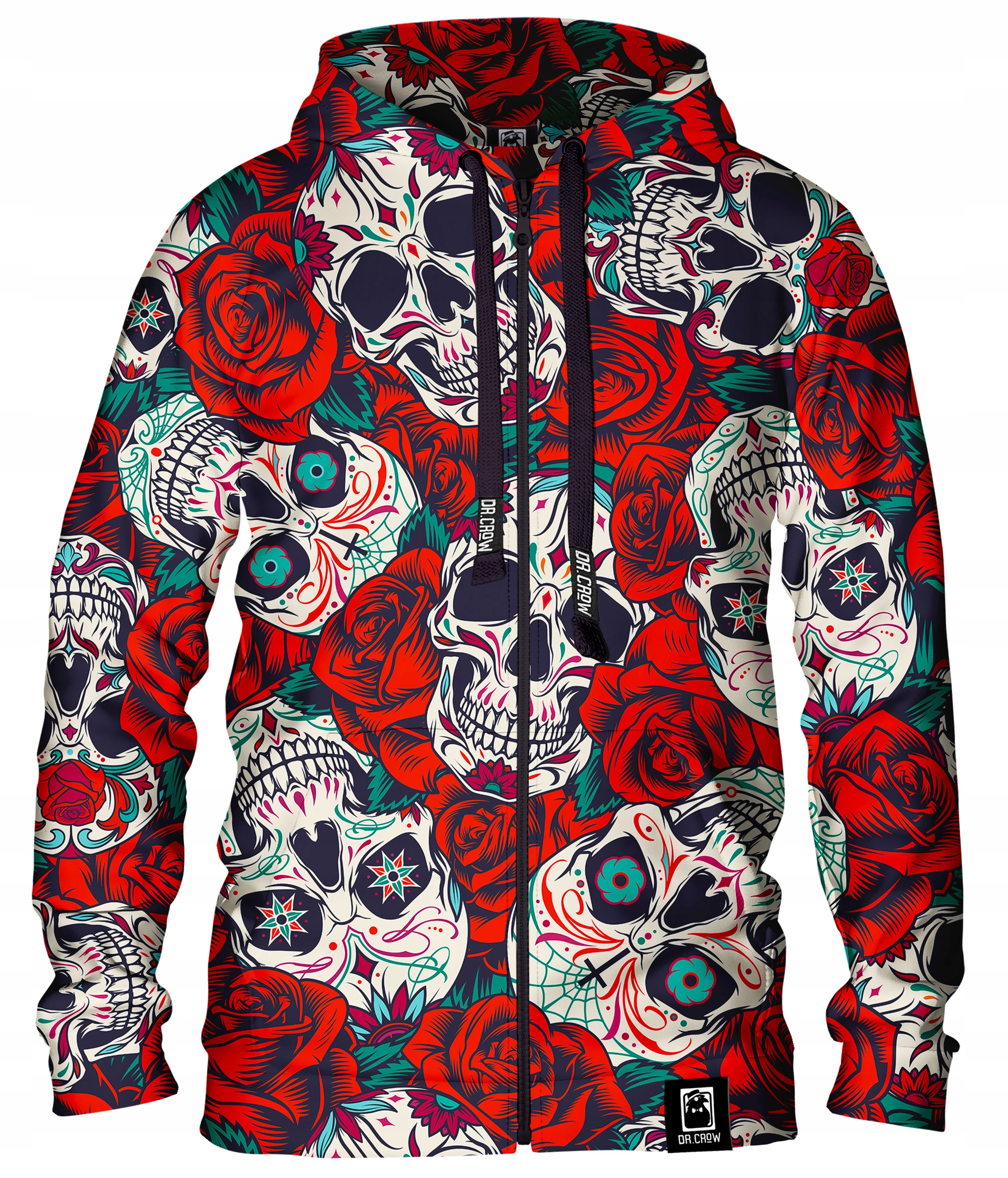 

Męska Bluza Zamek Print Dr.crow Skull Tattoo Xs