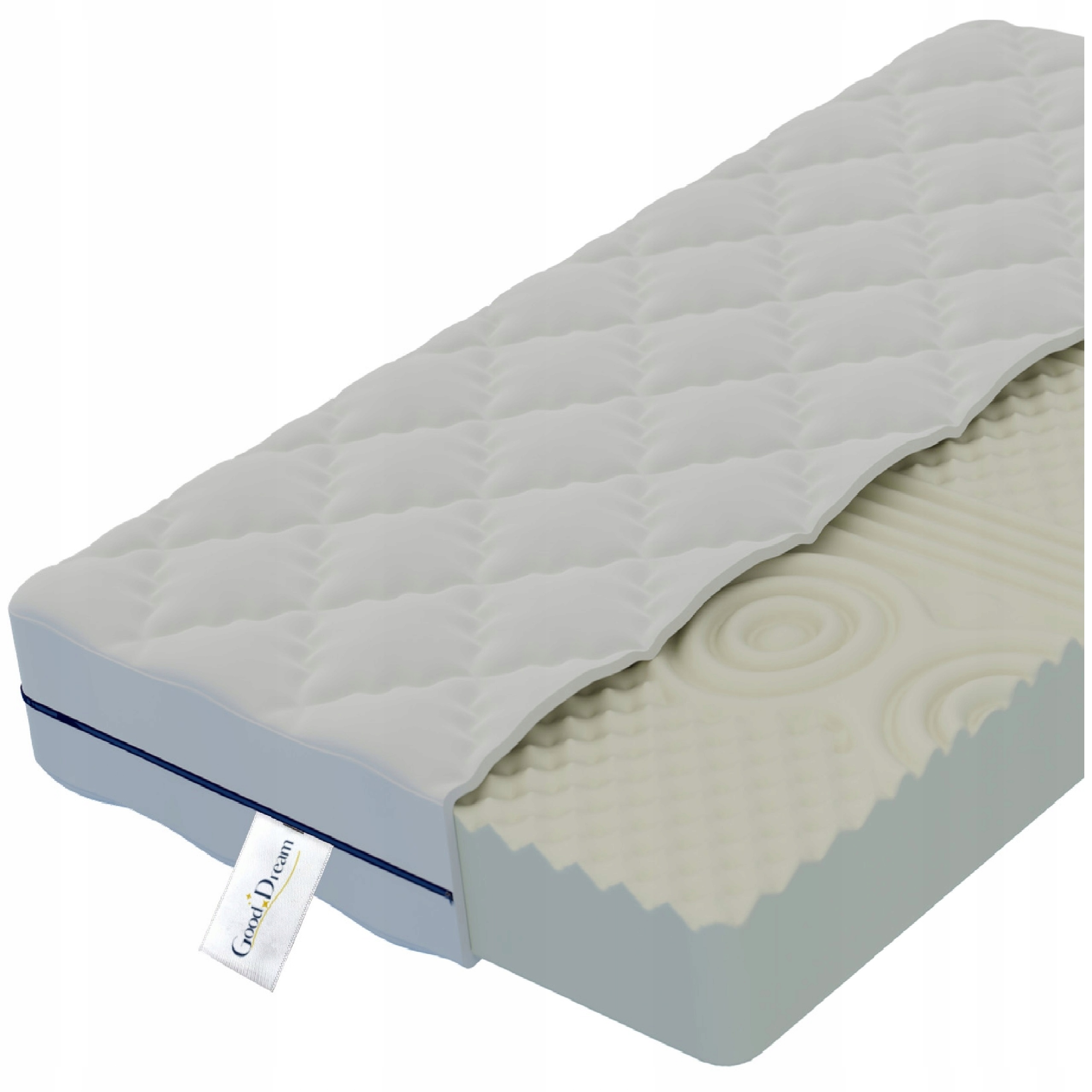 Materac strefowy 80x200 profilowany 7 stref komfortu masujący z pokrowcem