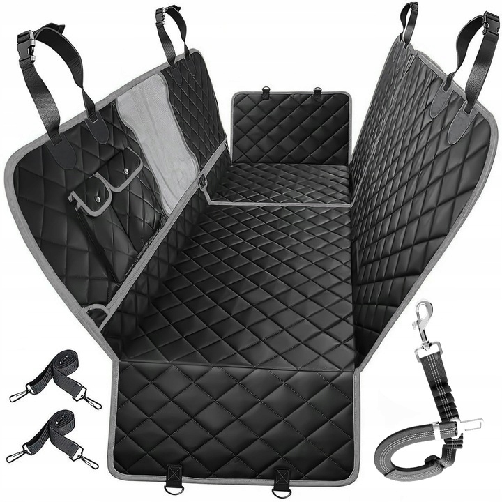 Levně Automobilová Podložka Pro Psa Univerzální 4V1 Křeslo Do Kufru Pohovka Černá