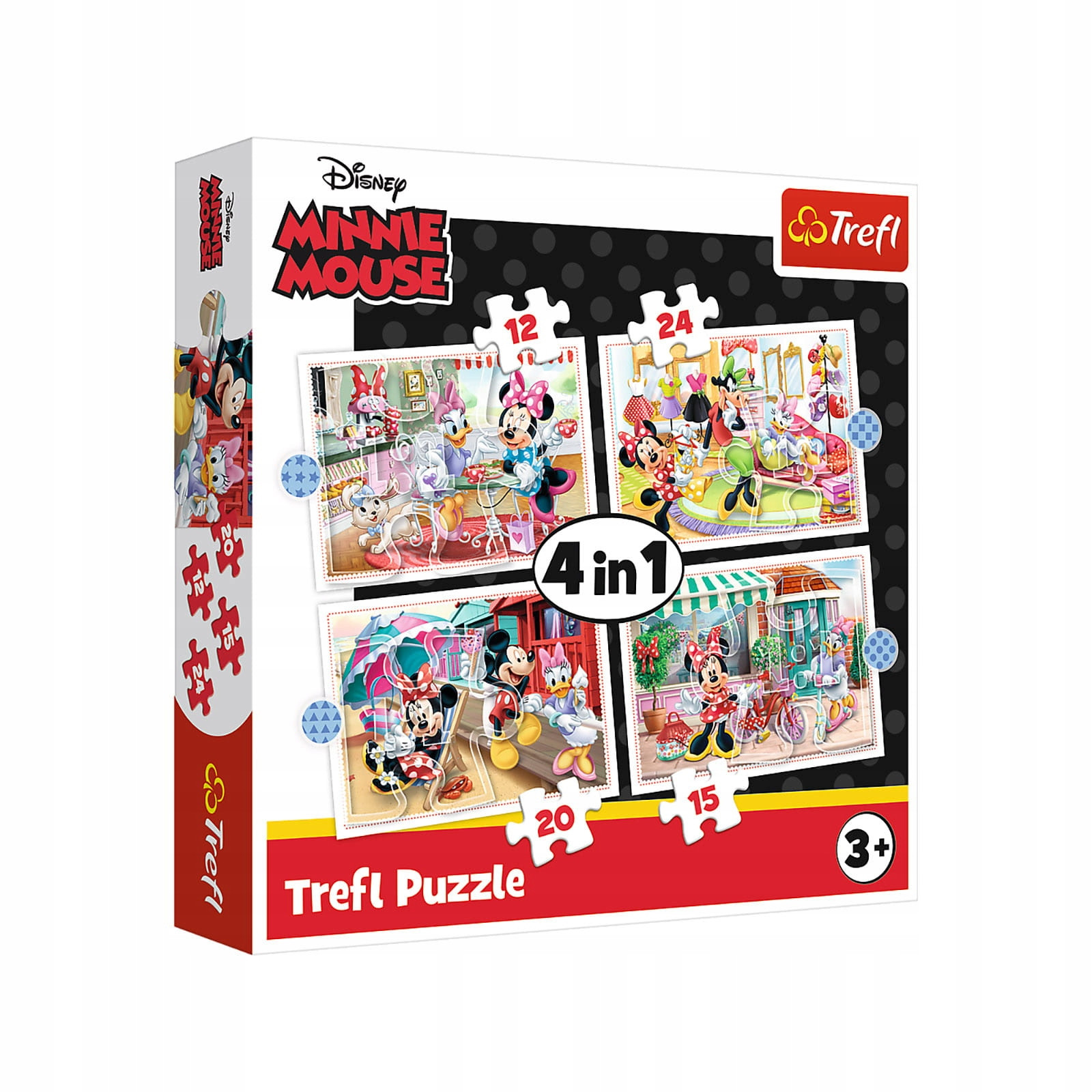 MYŠKA MIKKI IDEÁLNA Puzzle pre DIEVČATKÁ 4 ROKY SADA PUZZLE 4v1