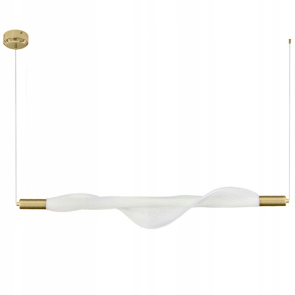 Led Závesná Stropná Lampa Zlatá, Lineárna, Biela Do Obývacej Izby, Kuchyne Toolight