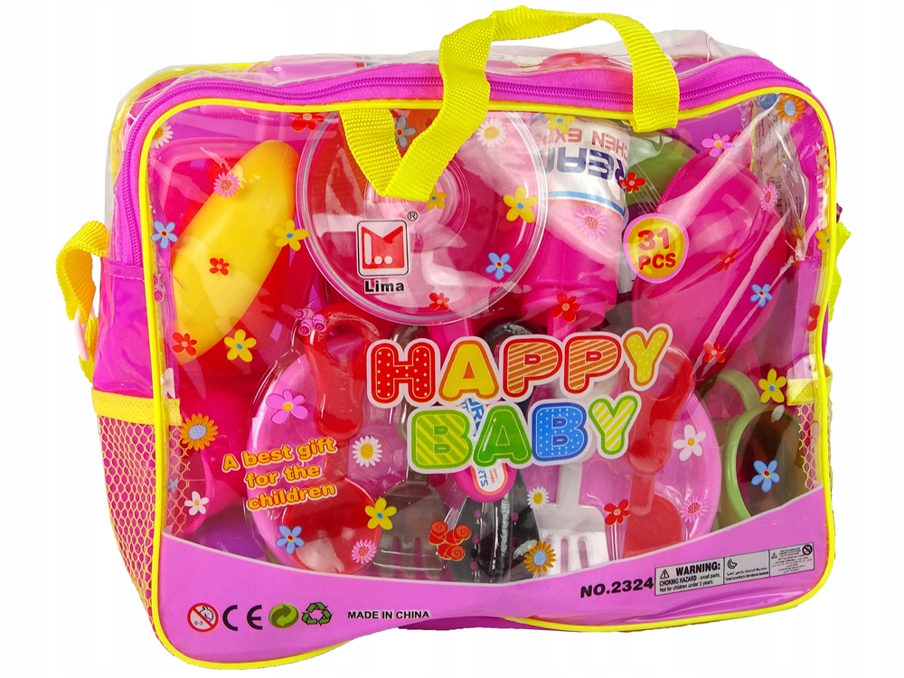 ZESTAW NACZYŃ TORBIE AKCESORIA DLA DZIECI RÓŻOWY Kod producenta 799