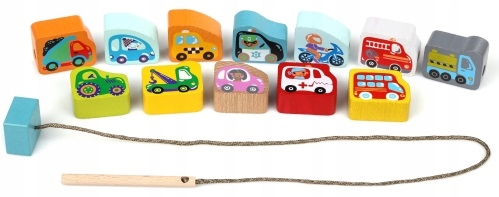 CUBIKA DREWNIANA NAWLEKANKA KLOCKI AUTKA 13 EL. Kod producenta CB-14316