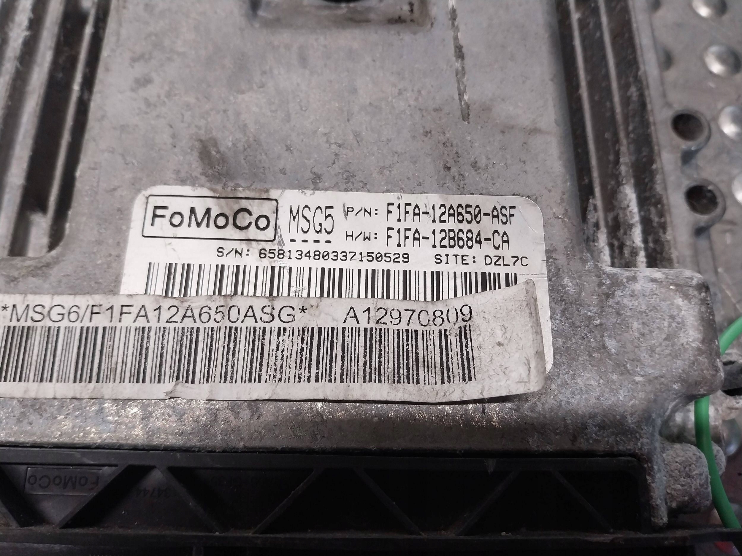 computer control unit of the engine F1FA-12A650-ASF FORD FOCUS MK3 1.0 ECOBOOST