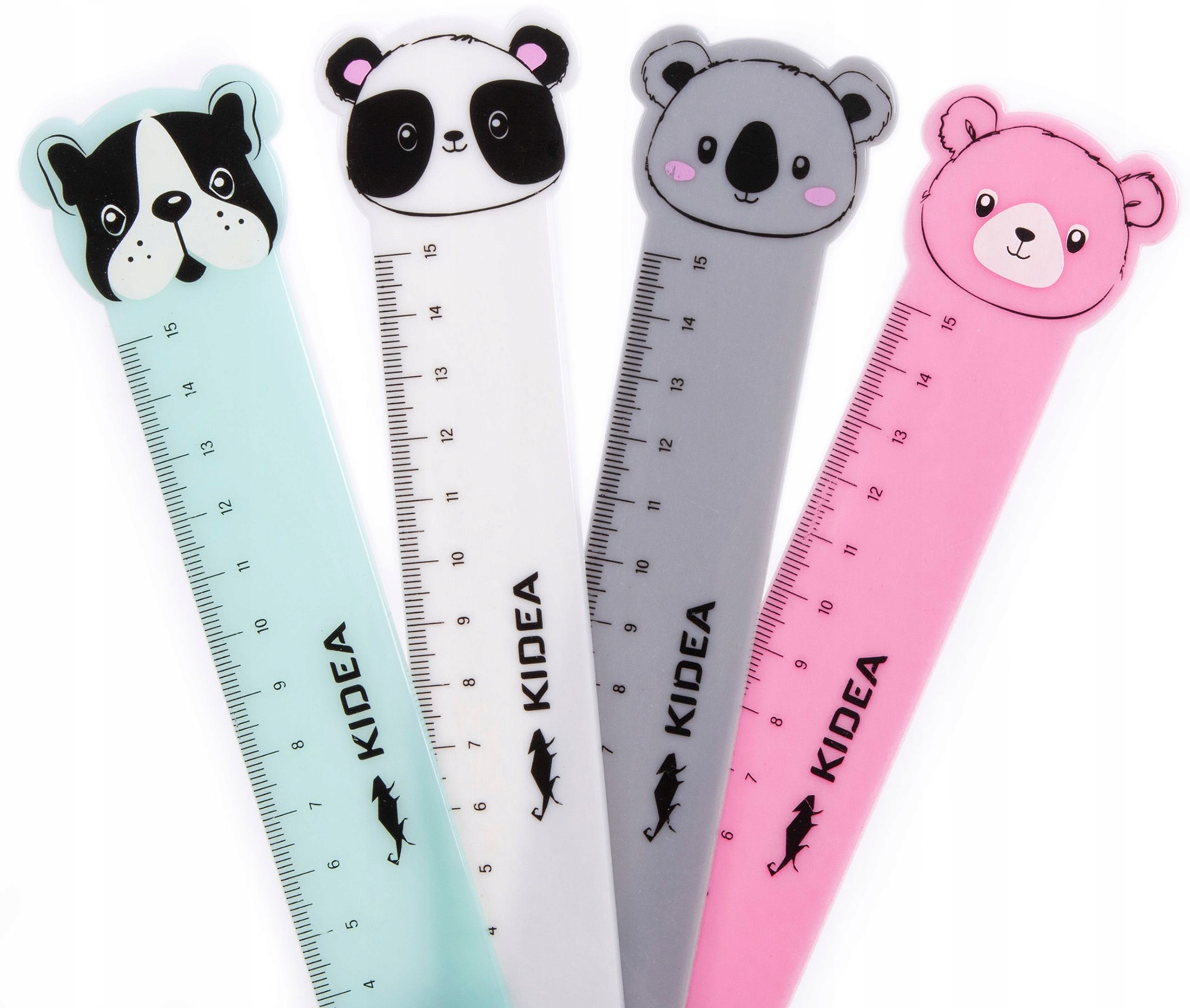 Linijka szkolna z figurką 15 cm zwierzaki pastel Kod producenta LF15CMKA