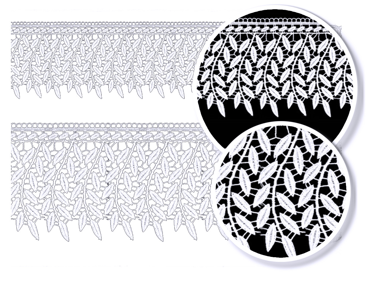 

Gipiura Koronka Koronki 201841 20 CM Biała