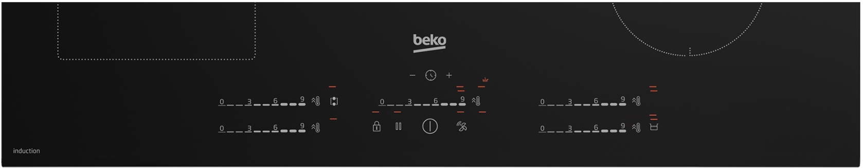 Płyta indukcyjna Beko HII85720UFT Timer Booster 9 poziomów Timer 80 cm Kolor dominujący czarny