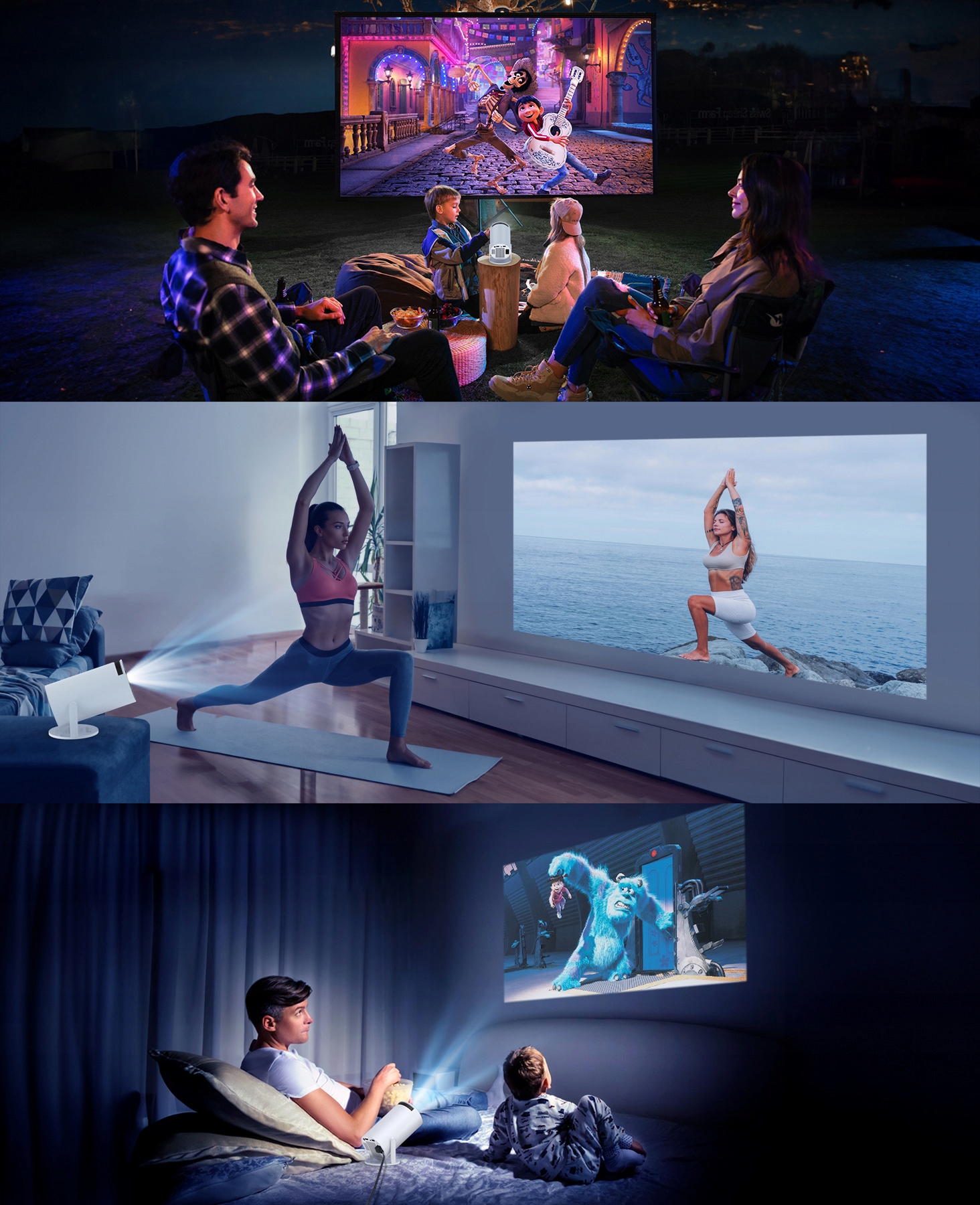 Projektor LED Magcubic HY300 biały Szerokość produktu 119 cm