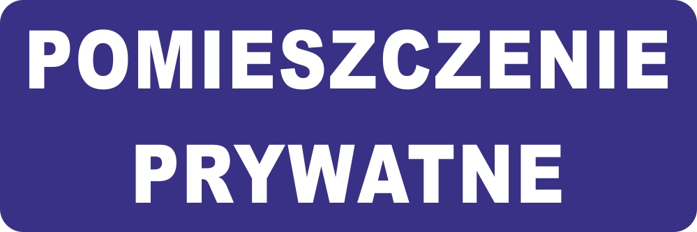 

Naklejka znak Pomieszczenie Prywatne 30 x 10 cm