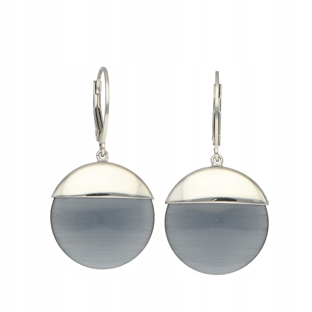 Náušnice s šedým reliéfem