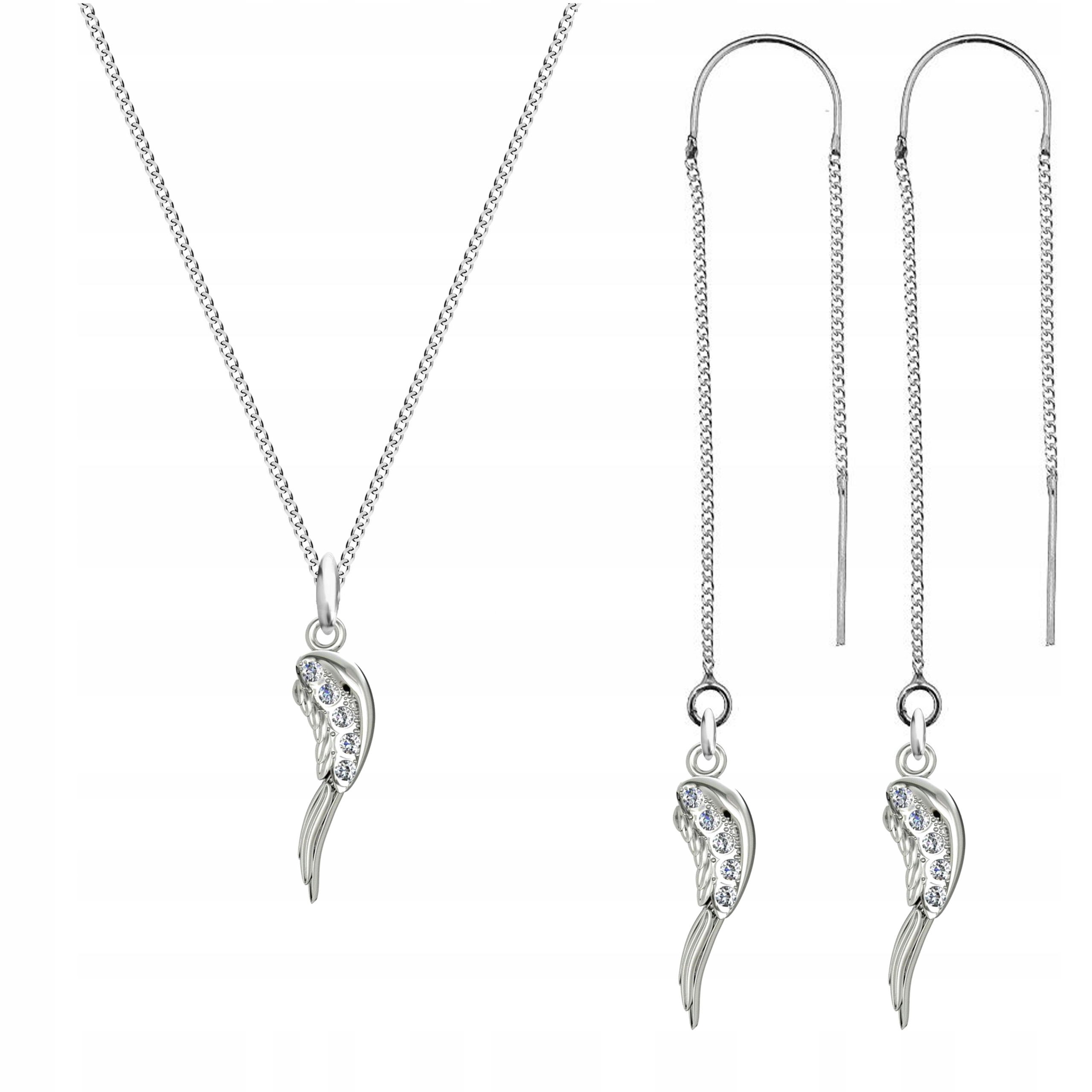 

Srebrny Komplet Skrzydła Anioła srebro 925