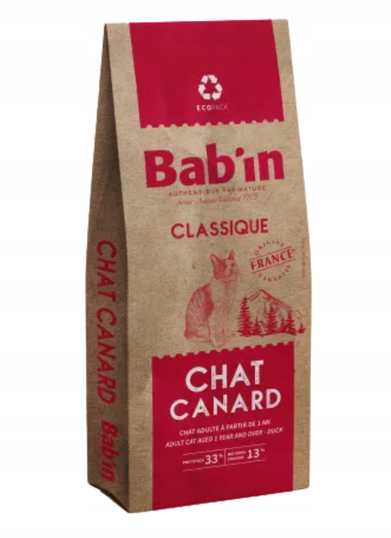 Bab'in Classic Adult bohatý na kachnu pro kočky 3 kg