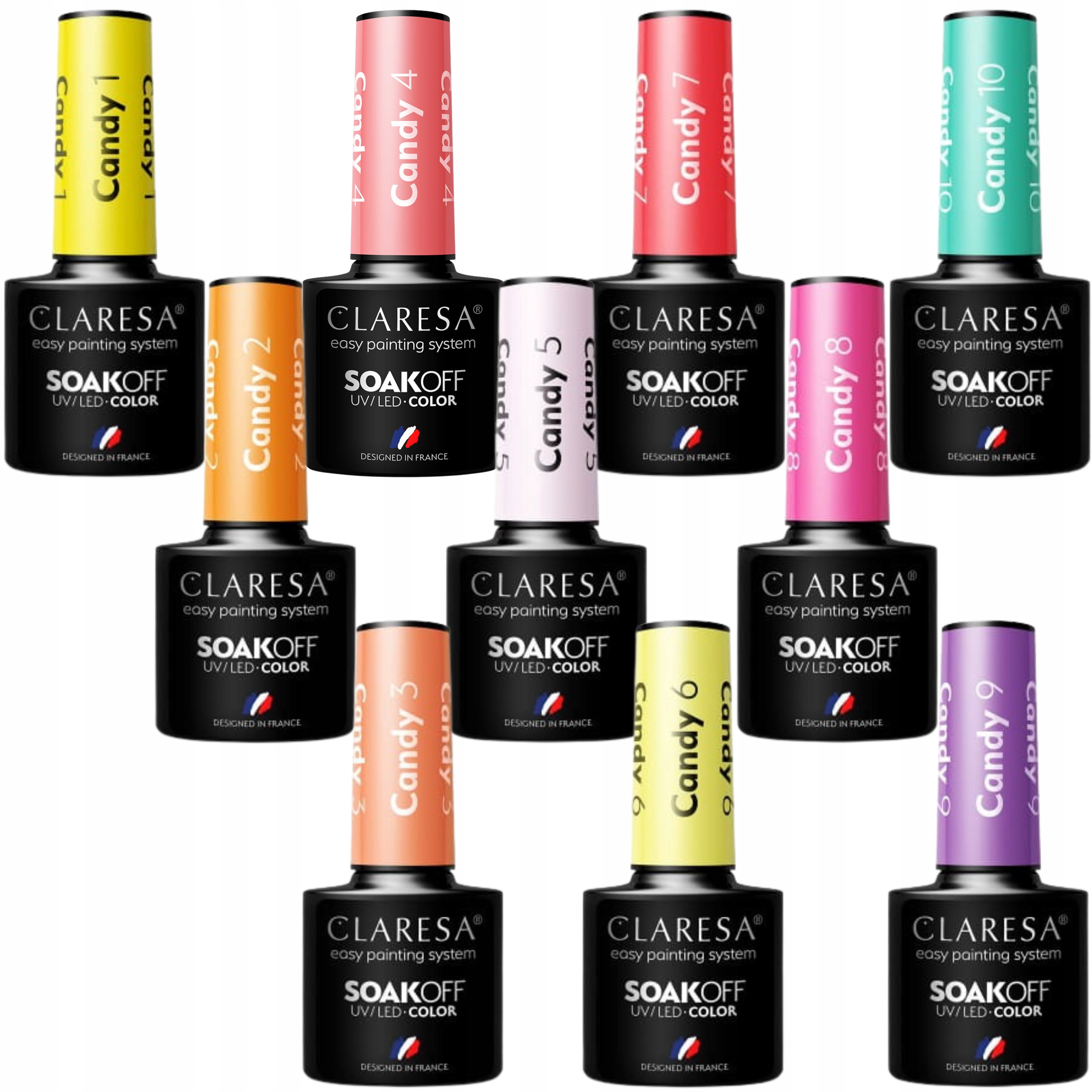 

Claresa Lakier Hybrydowy Kolekcja Candy 10 Sztuk