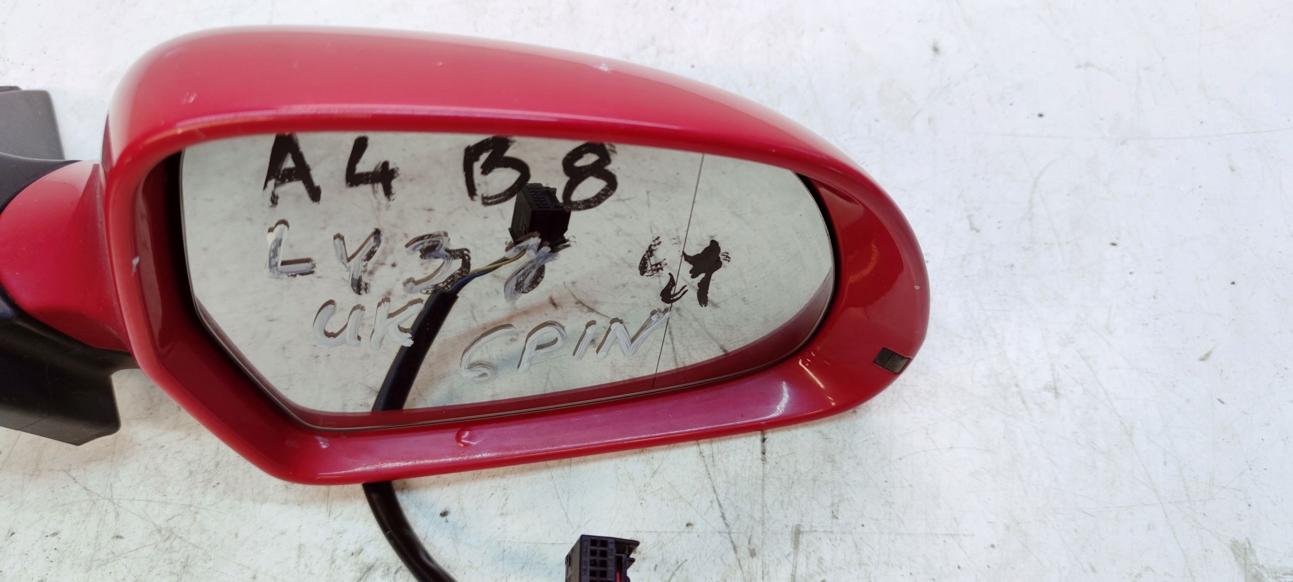 mirror exterior right AUDI A4 B8 LY3J 6 PIN UK