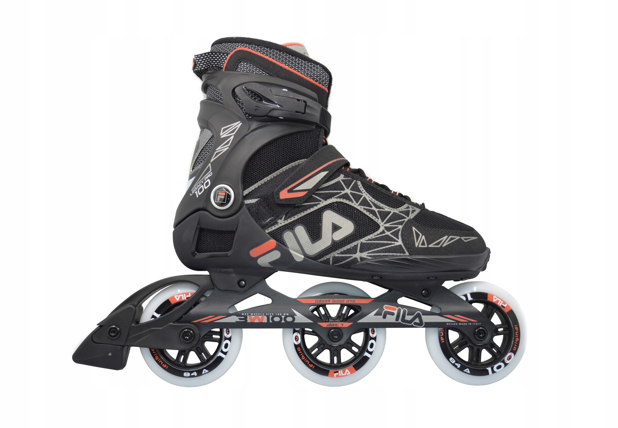 Fila Rolki Fila Legacy Pro 100 Black/Red, 7.0, 40.5, 3x, 100