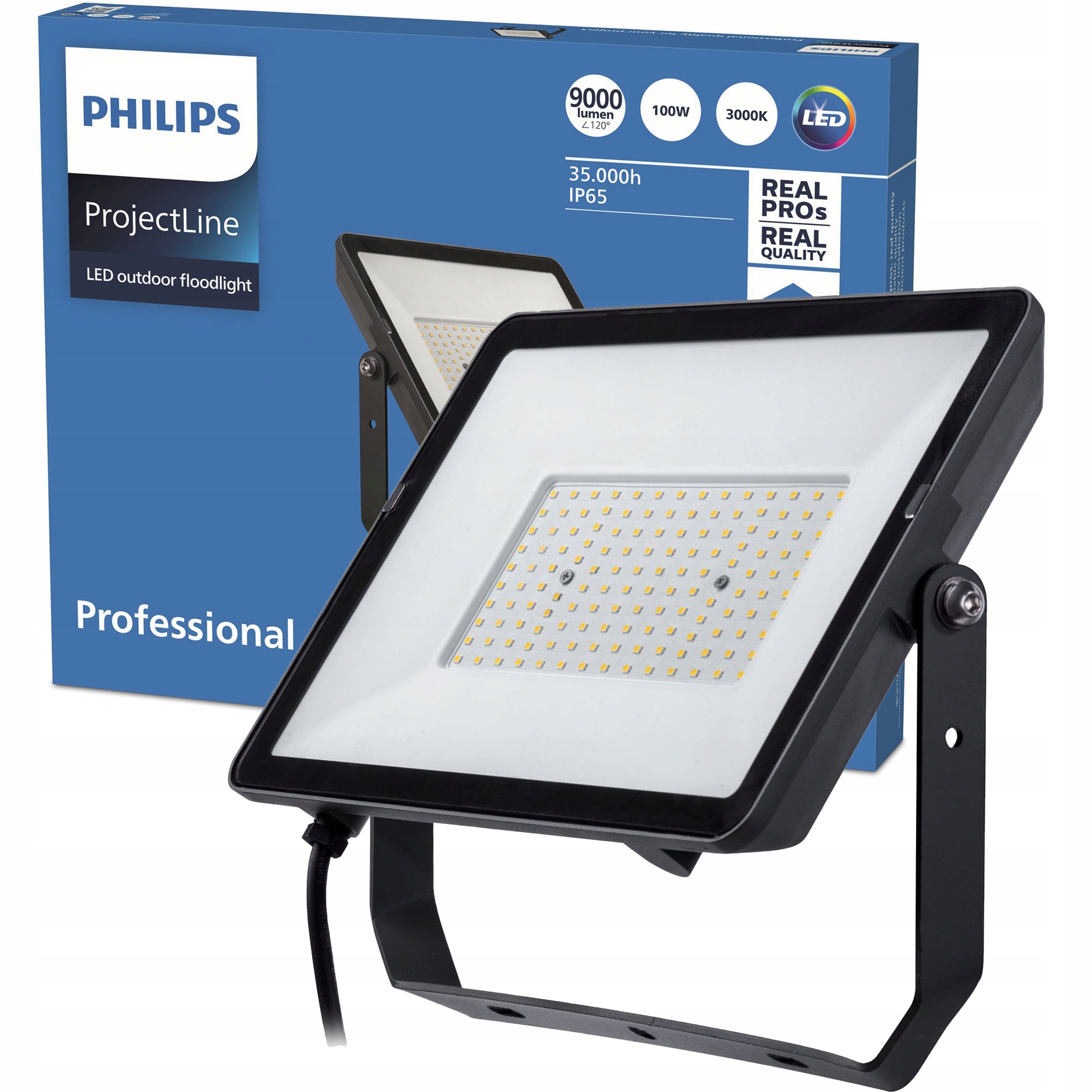 Led reflektor 100W 3000K IP65 Halogenová lampa Venkovní reflektor Philips
