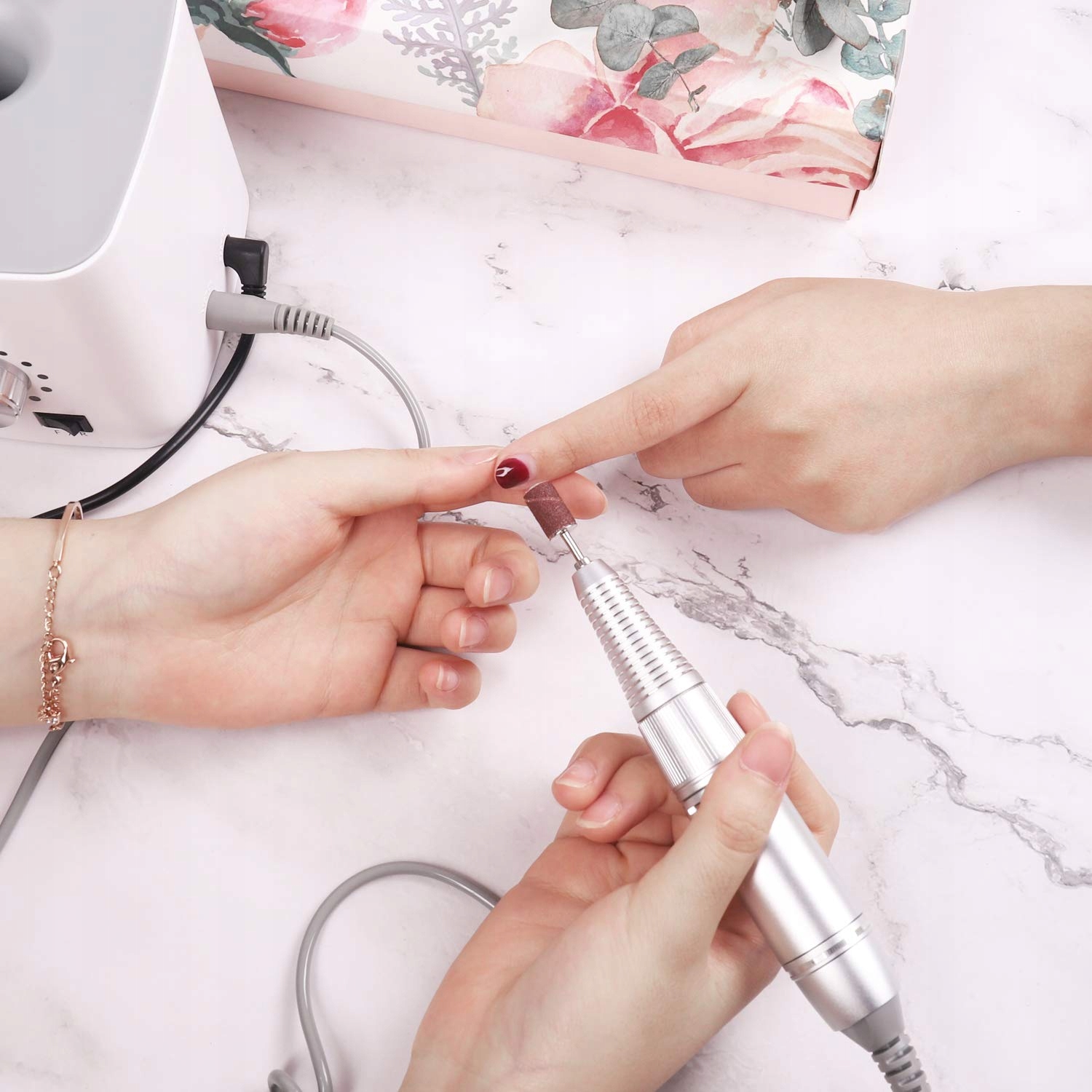JCMASTER Zestaw Frezarka Do Paznokci 30000 OBR/MIN Manicure Pedicure — miniatura 9