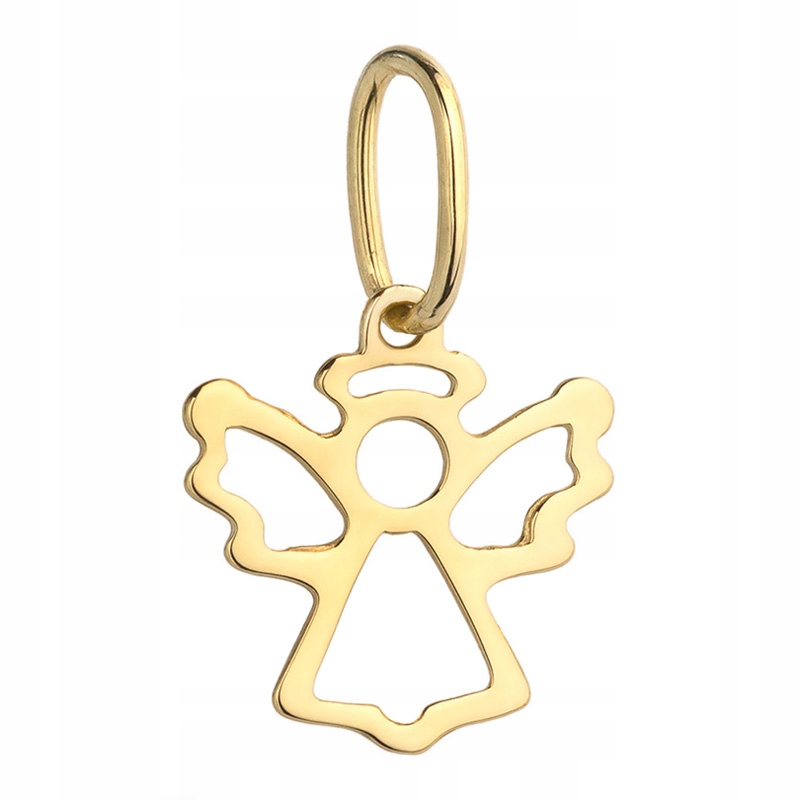 ZŁOTA ZAWIESZKA pr. 585 ANIOŁEK z Aureolą 14k