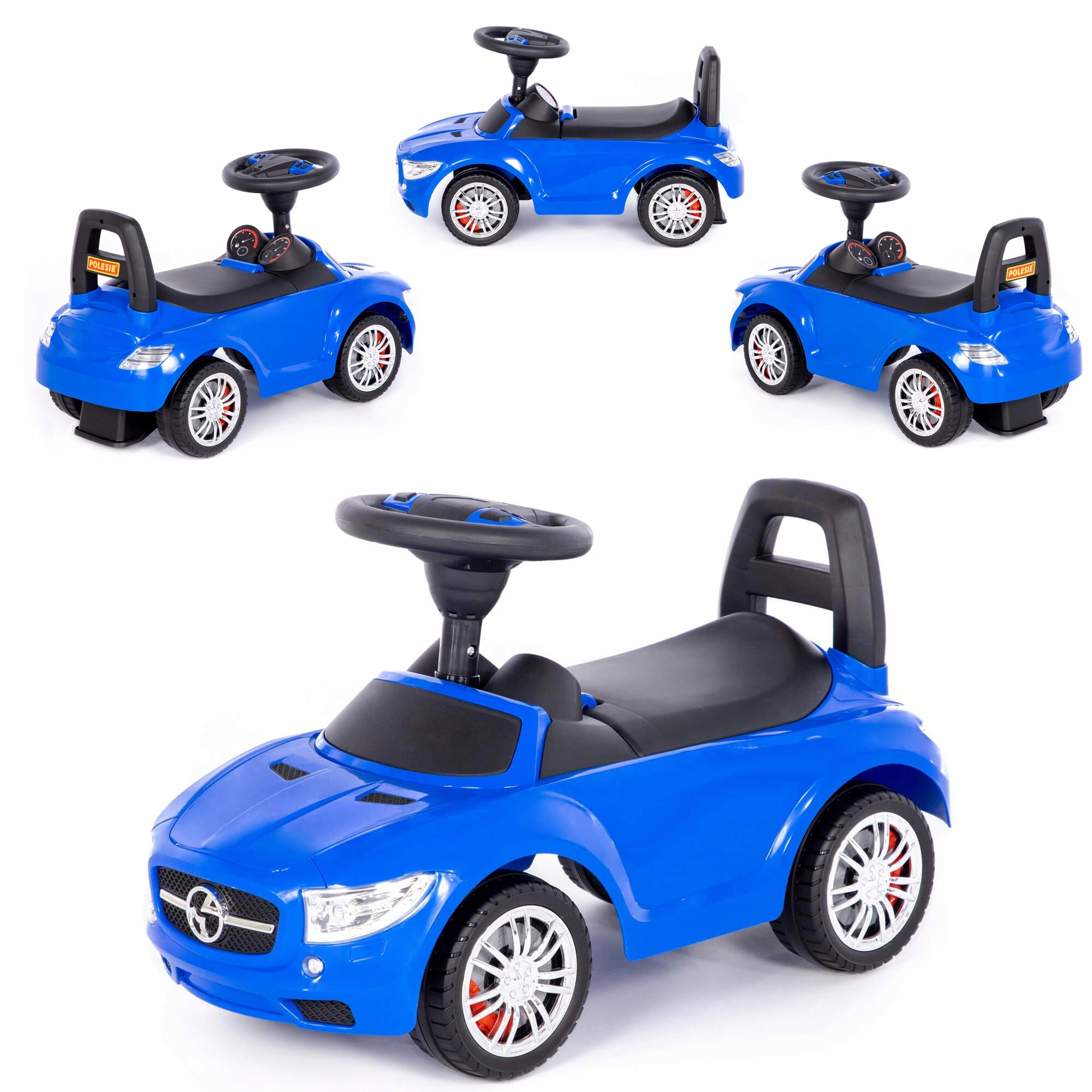 Wader Jeździk "SuperCar" nr 1 z dźwiękiem Cimeiny Niebieski