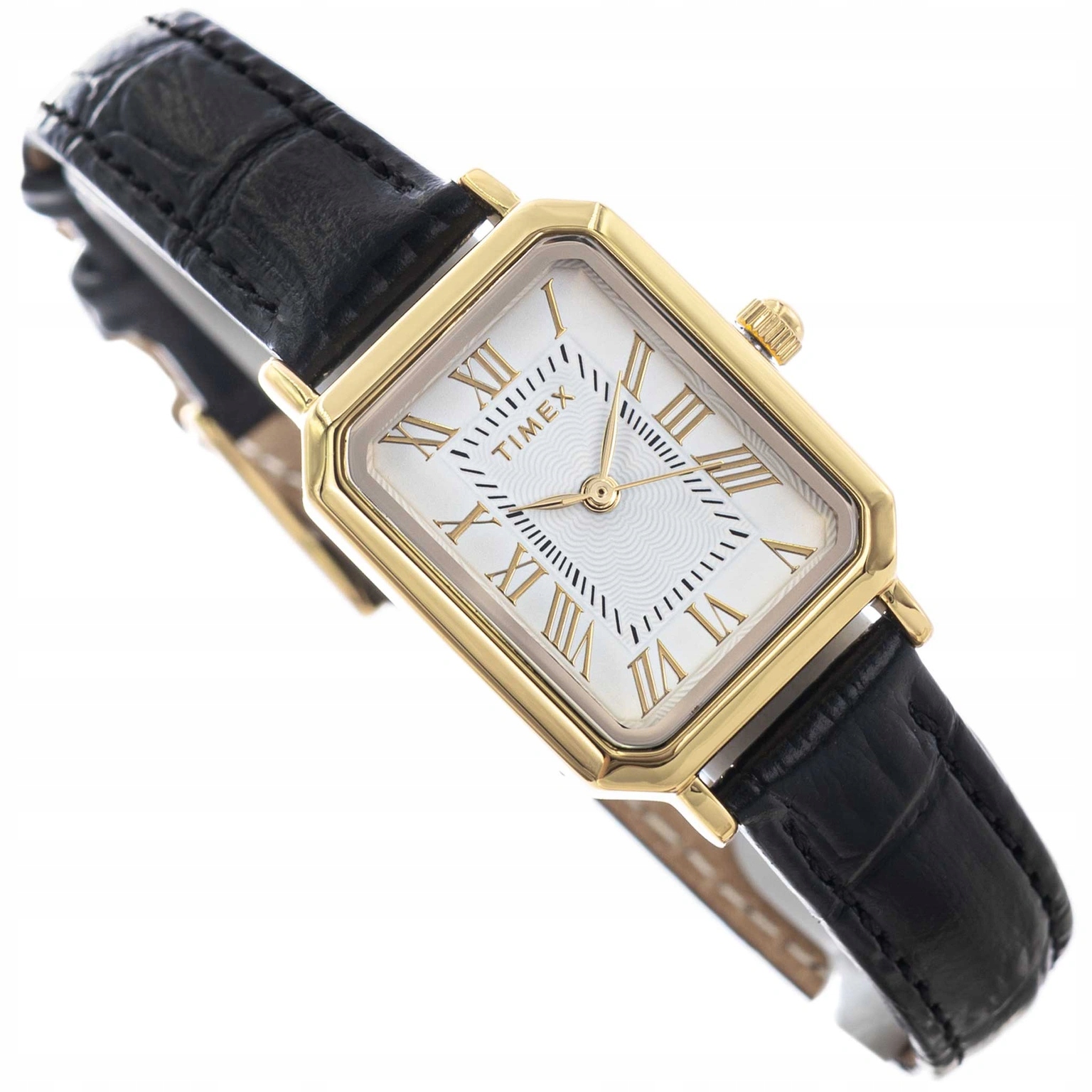 Dámské Hodinky Timex TW2Y71900 Vivienne Černé S Retro Elegantním Řemínkem