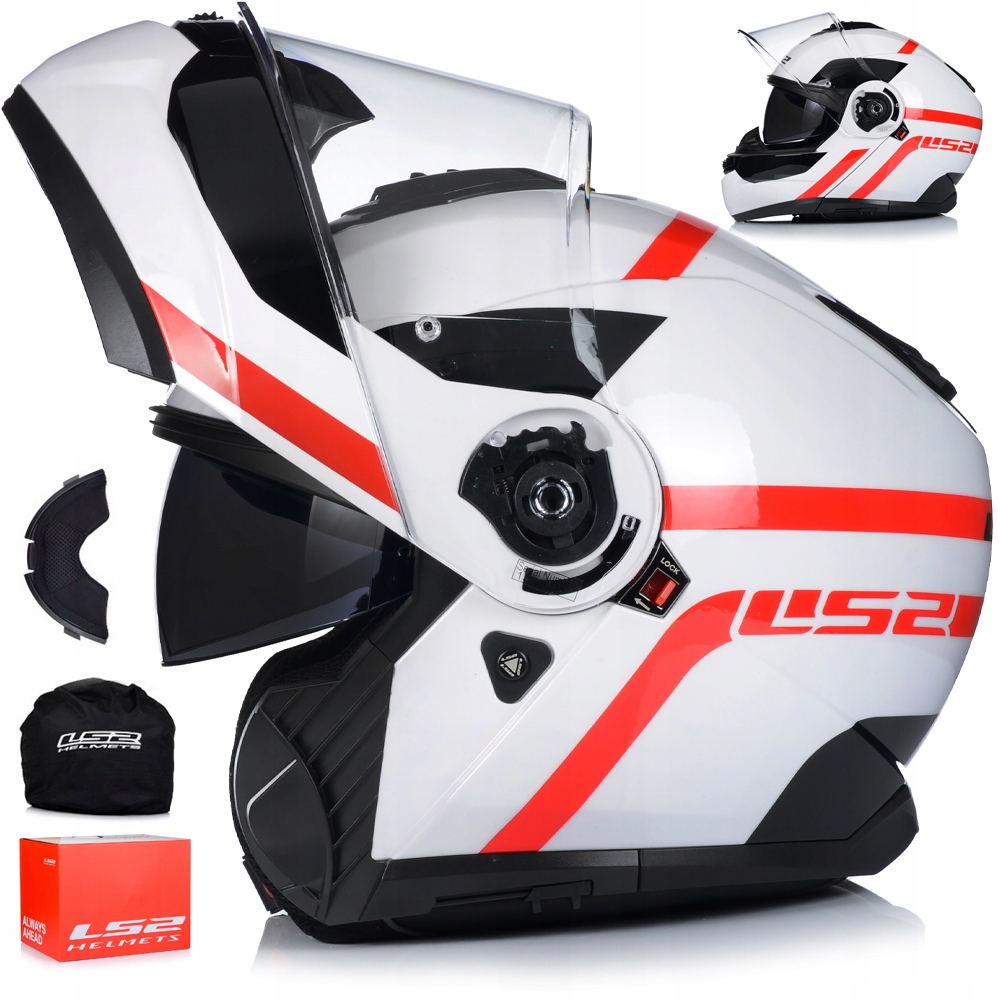 Motocyklová Prilba LS2 FF908 Strobe II Čeľusťový Systém Pinlock Clona