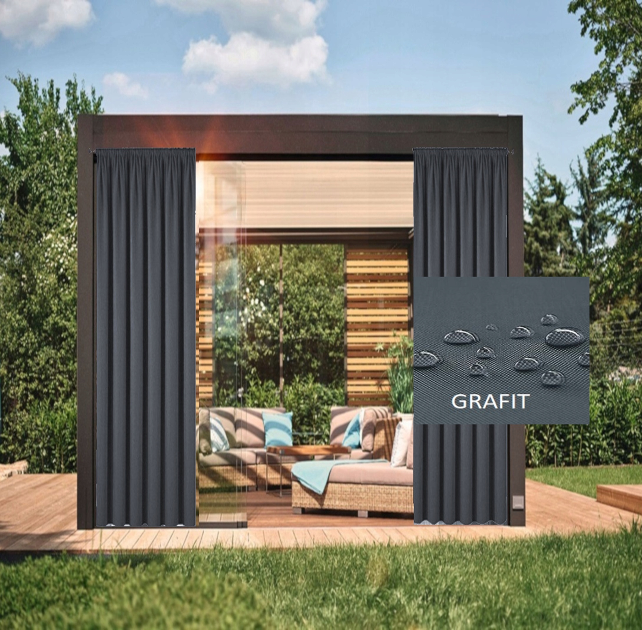 ZASŁONY OGRODOWE TAŚMA 155 X 230 ZASŁONA TARAS ALTANA Kod producenta 234432