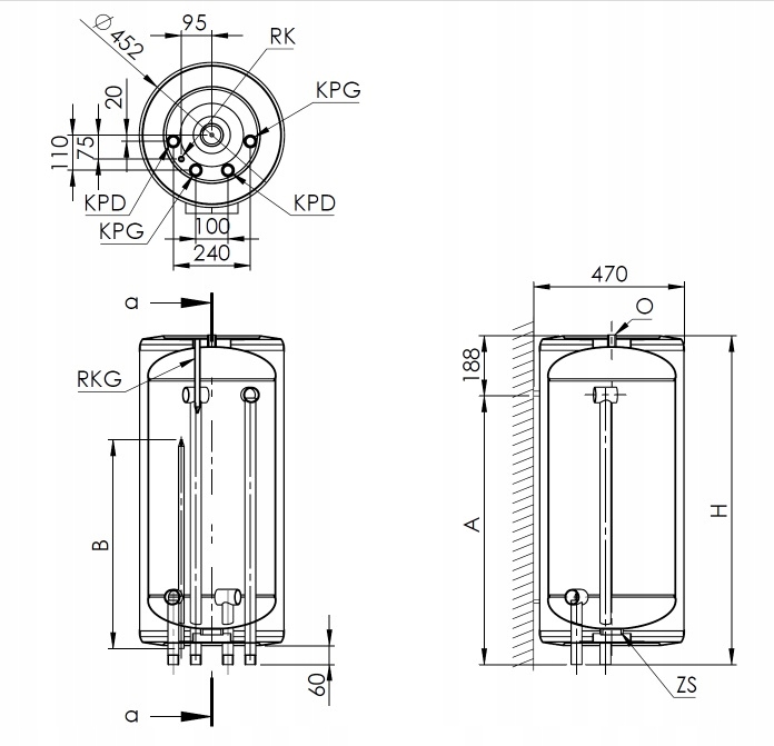 ZBIORNIK BUFOROWY ELEKTROMET BWE 100 l Pojemność 100 l