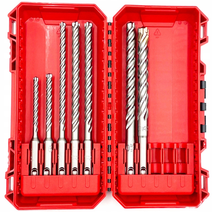 Zestaw Wierteł Udarowych Do Betonu 7szt SDS-Plus MX4 Mliwaukee 4932492113