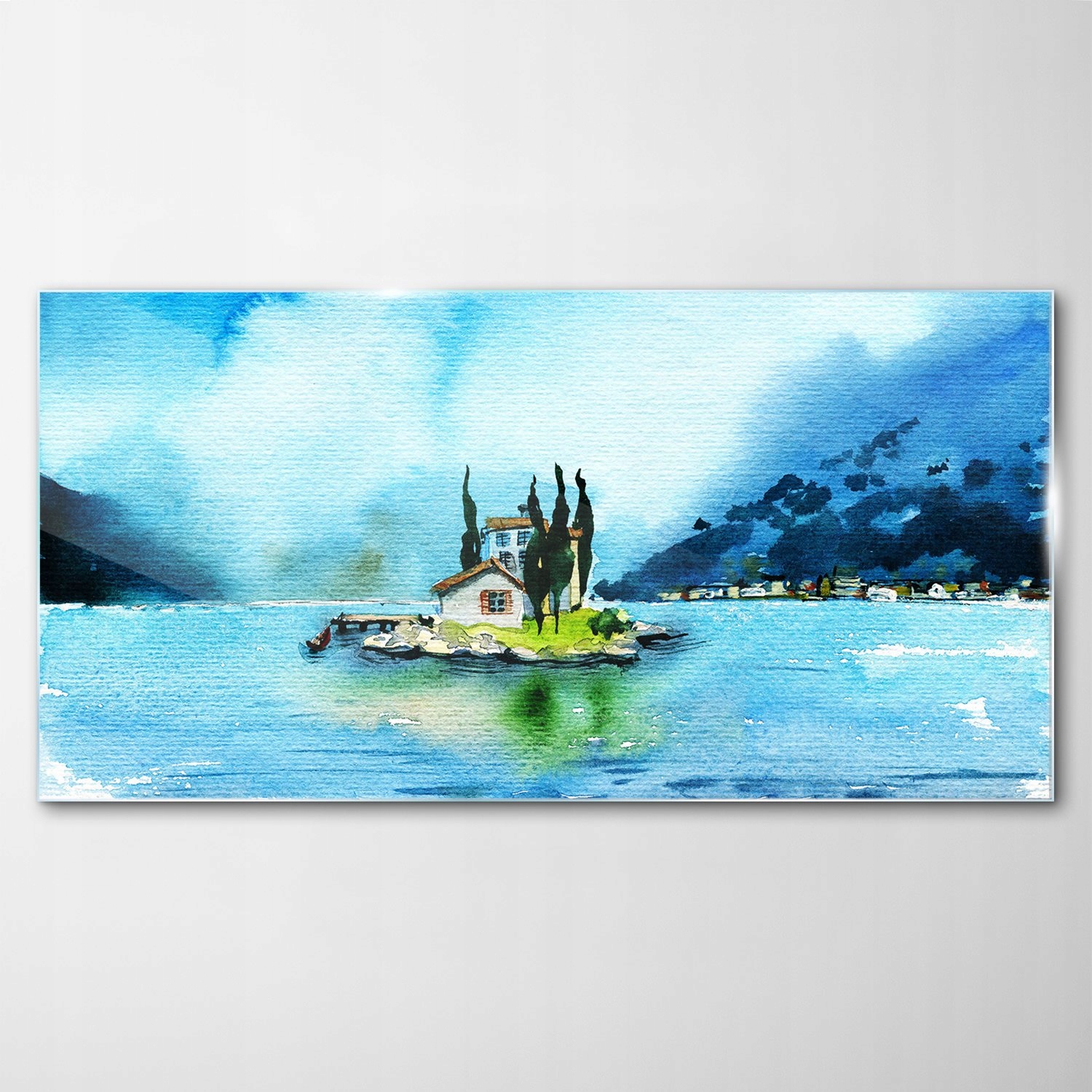 

Hartowany Obraz Szklany Dom Cyprys Wyspa 100x50
