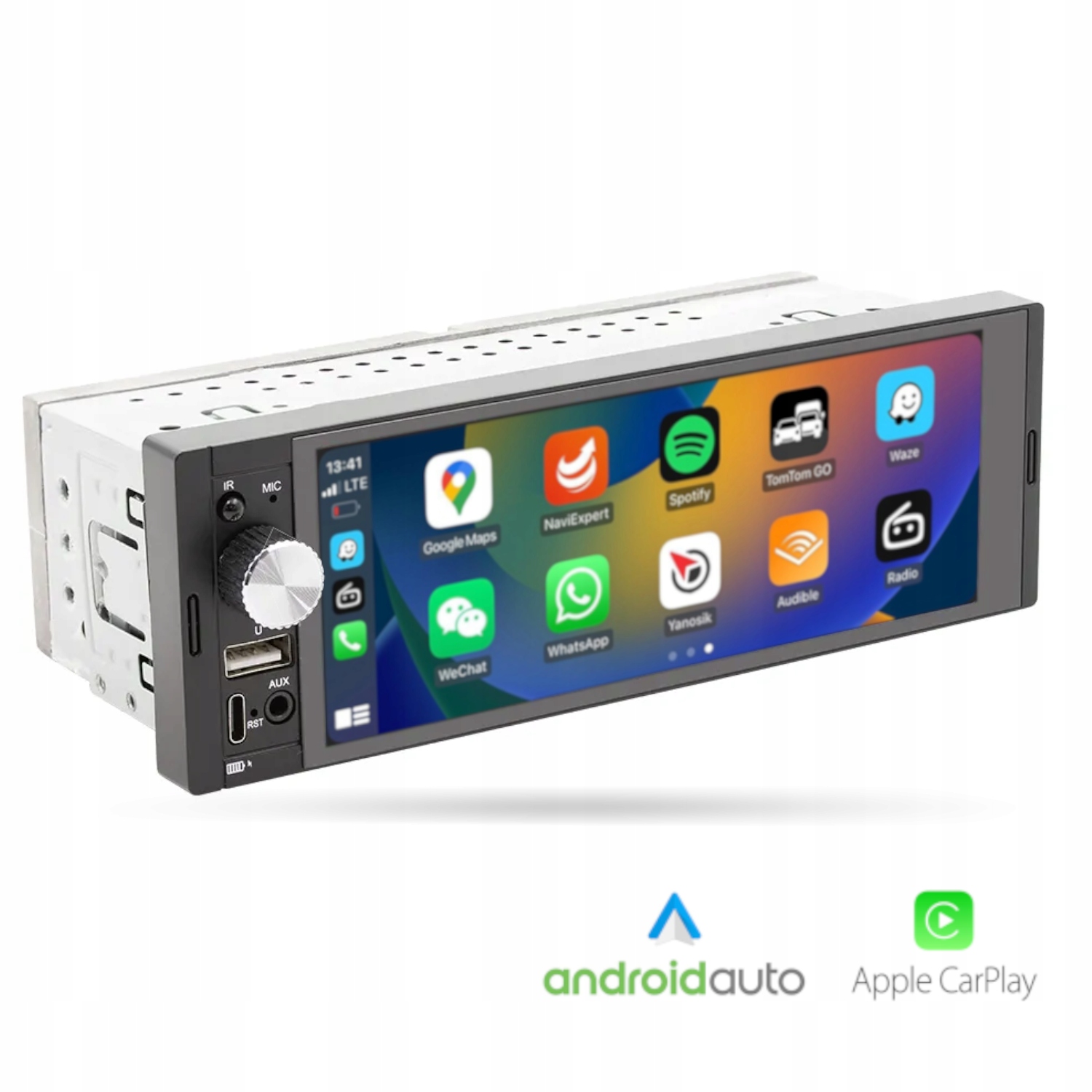 Univerzální dotykové autorádio 1DIN Android Auto Carplay Bluetooth