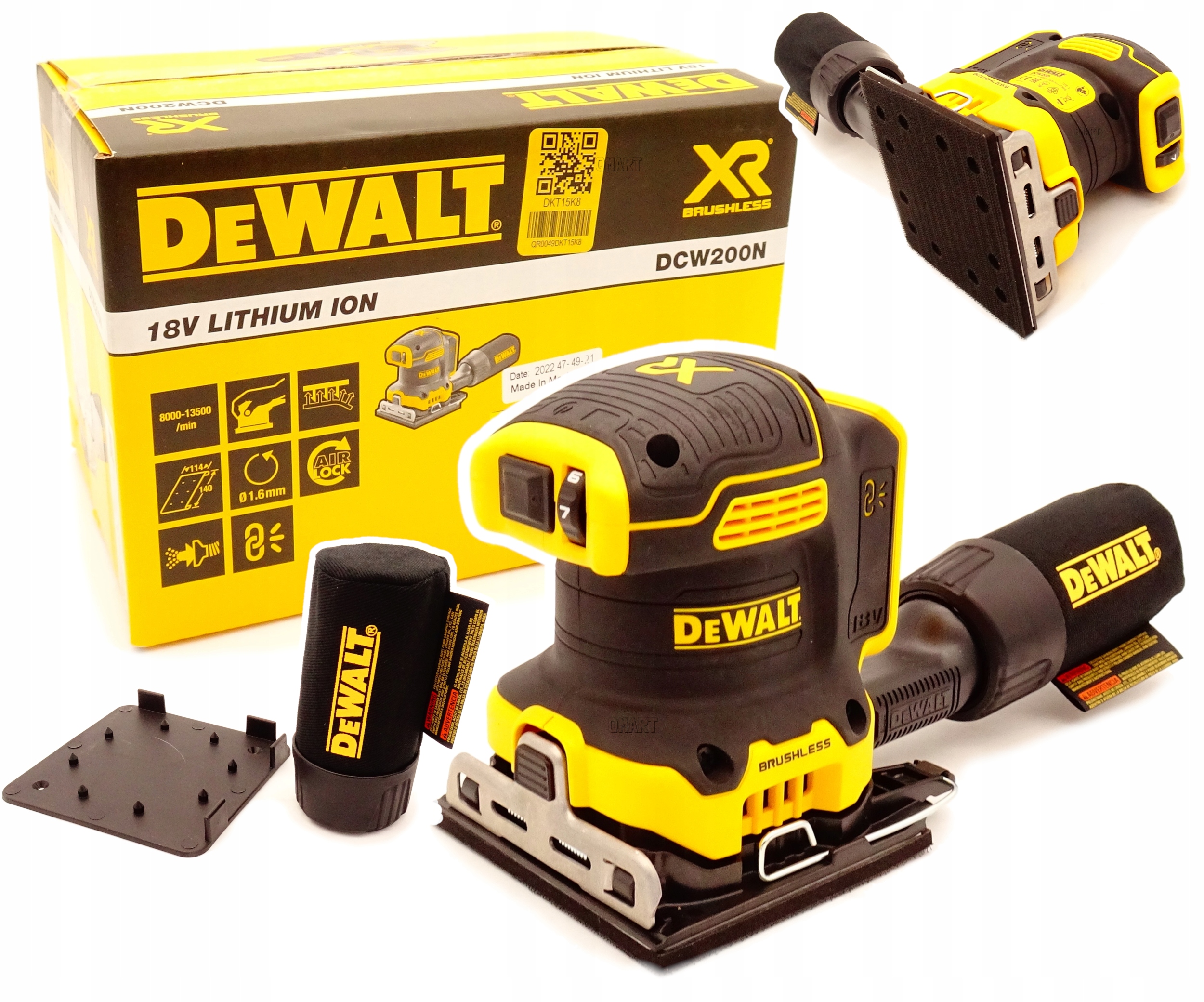 Szlifierka wielofunkcyjna oscylacyjna akumulatorowe DeWalt DCW200N Xr 18V