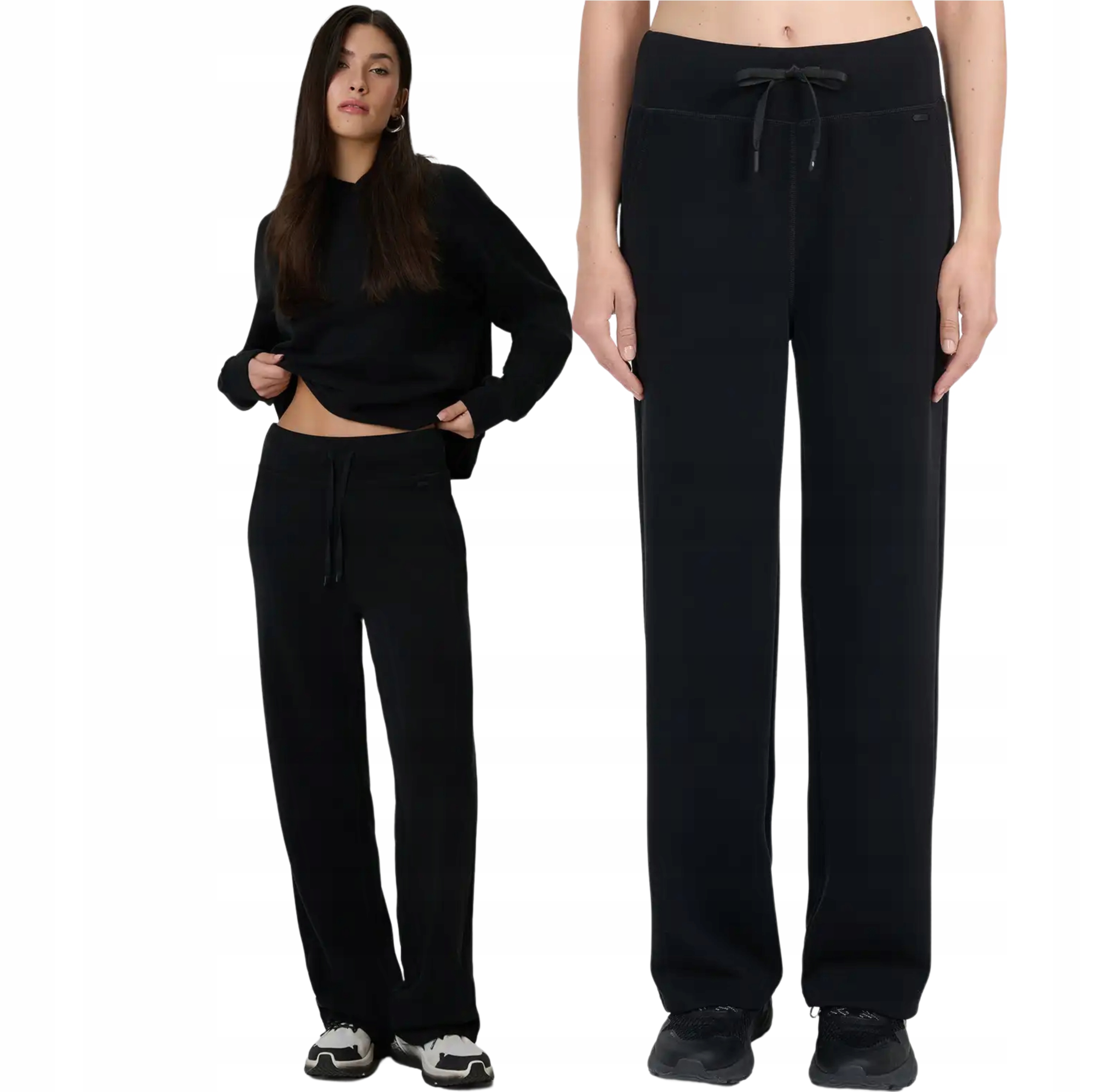 Damskie Spodnie Z Modalem 4F Szerokie Nogawki Oversize TTROF1411 L