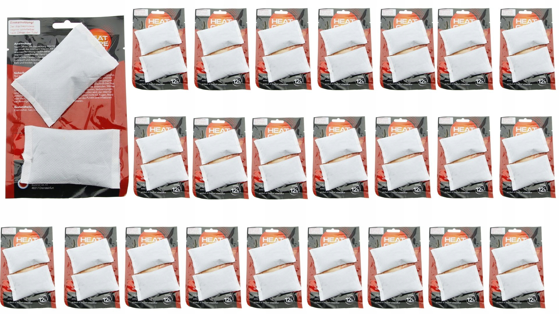 Chemický Ohřívač Rukou x24 Ohřívačů Hot Pack Ohřívače Rukou