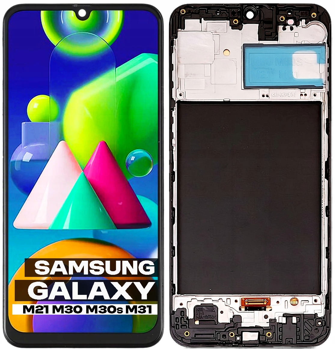 Oled displej pro Samsung Galaxy M21 M30 M30s Rámeček černý