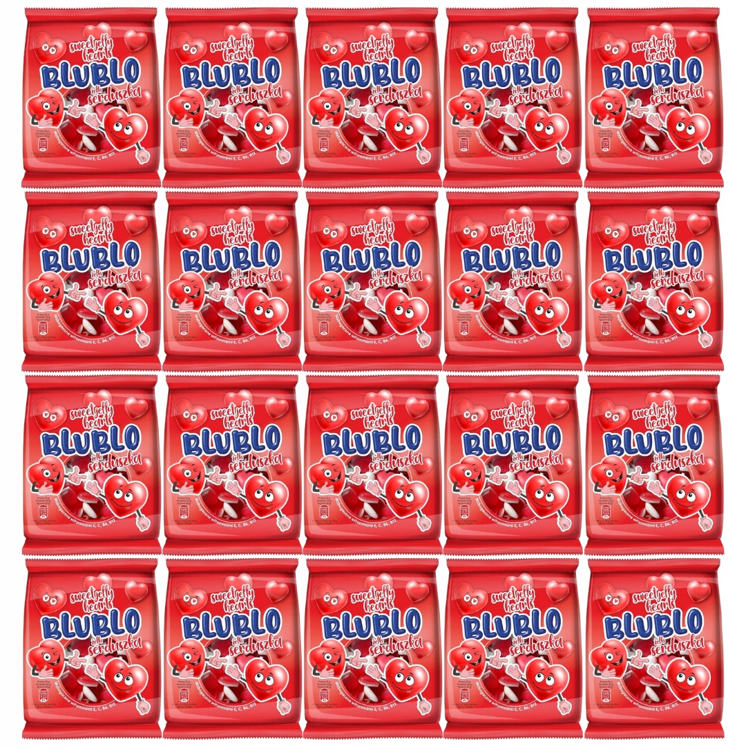 Levně Blublo Želé Bonbony srdíčka 80 g x 20 kusů