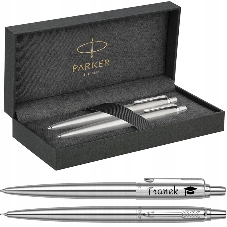 Zestaw Prezentowy Parker Długopis Ołówek Etui Pudełko prezentowe Grawer