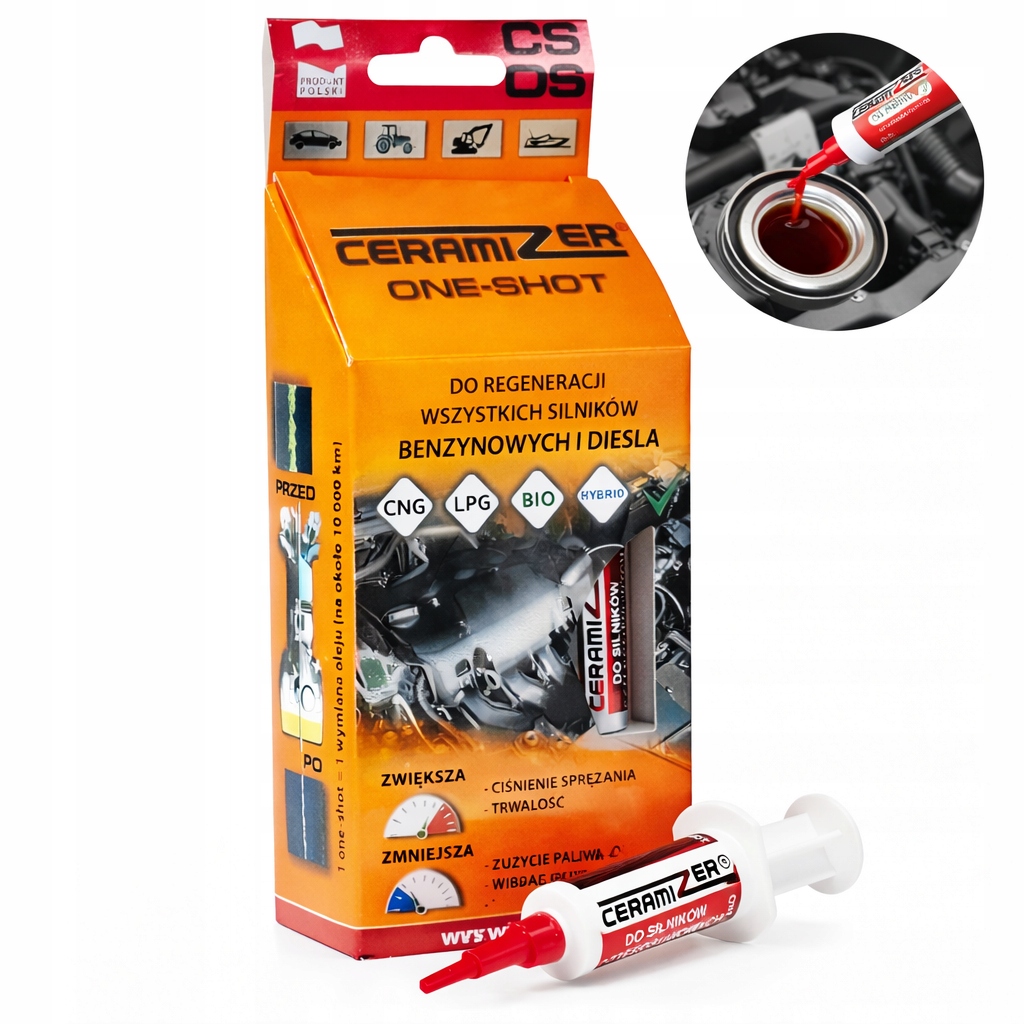 Regeneracja Silnika Dodatek do oleju silnikowego Ceramizer Cs One-Shot